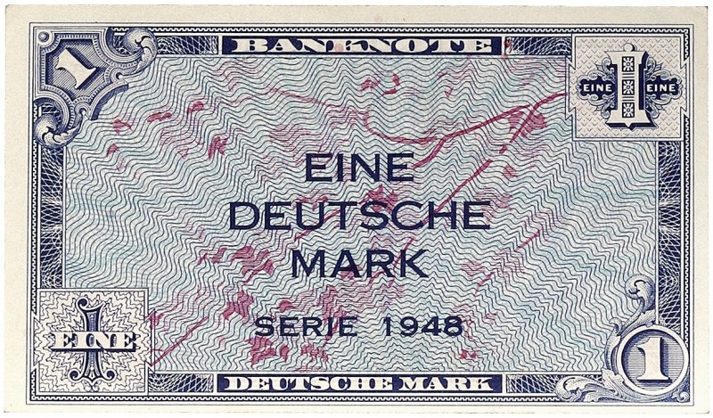 DEUTSCHLAND. BUNDESREPUBLIK DEUTSCHLAND. 
Lot von 6 Scheinen: 1 Deutsche Mark 1...