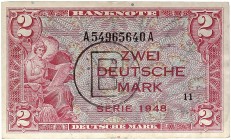DEUTSCHLAND. BUNDESREPUBLIK DEUTSCHLAND. 
Lot von 12 Scheinen, wie vorher. Meist stärker gebraucht