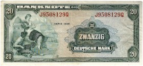 DEUTSCHLAND. BUNDESREPUBLIK DEUTSCHLAND. 
Lot von 26 Scheinen, wie vorher. Stärker gebraucht - gebraucht