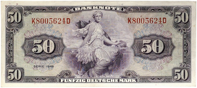 DEUTSCHLAND. BUNDESREPUBLIK DEUTSCHLAND. 
Lot von 102 Scheinen: 50 Deutsche Mar...