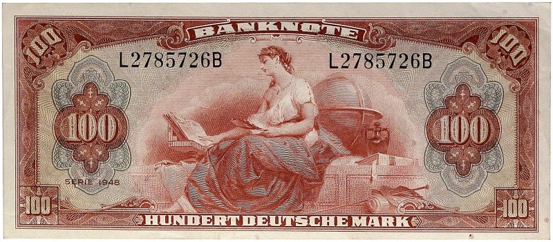 DEUTSCHLAND. BUNDESREPUBLIK DEUTSCHLAND. 
Lot von 2 Scheinen, wie vorher. Serie...