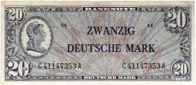DEUTSCHLAND. BUNDESREPUBLIK DEUTSCHLAND. 
Ein viertes Exemplar. Rs. Büroklammer-Abdruck, gebraucht