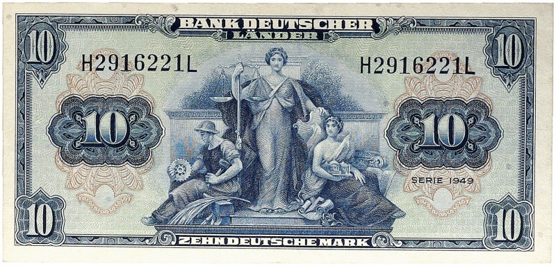 DEUTSCHLAND. BUNDESREPUBLIK DEUTSCHLAND. 
Lot von 137 Scheinen: 10 Deutsche Mar...