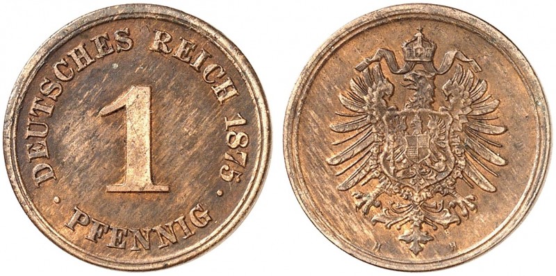 J. 1, EPA 1 
1 Pfennig 1875 H. vz - St