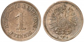 J. 1, EPA 1 
1 Pfennig 1886 G. vz+