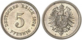 J. 3, EPA 17 
5 Pfennig 1876 A. EA, St