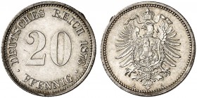 J. 5, EPA 40 
20 Pfennig 1873 A. winz. Rdf., f. St