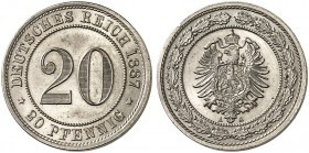 J. 6, EPA 41 
20 Pfennig 1887 A. St