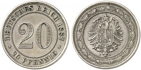 J. 6, EPA 41 
20 Pfennig 1887 G. vz - St