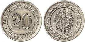 J. 6, EPA 41 
20 Pfennig 1888 F. vz - St