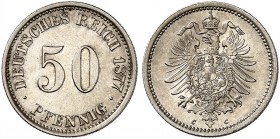 J. 7, EPA 44 
50 Pfennig 1877 C. f. St