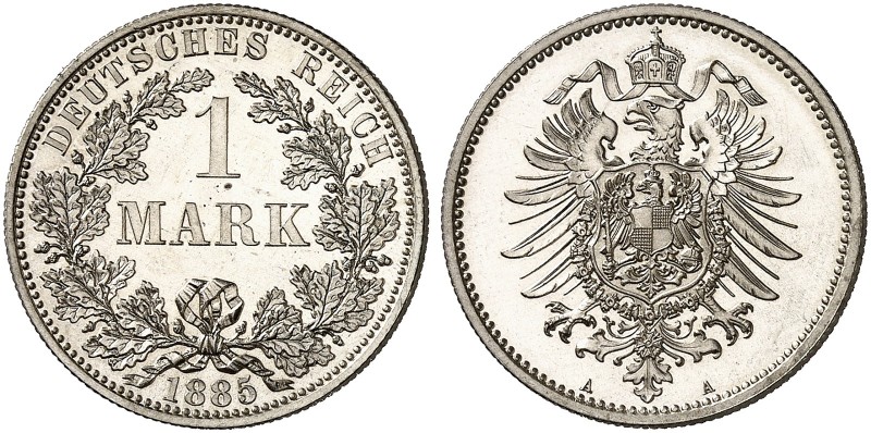 J. 9, EPA 55 
1 Mark 1885 A. in dieser Erhaltung sehr selten ! PP