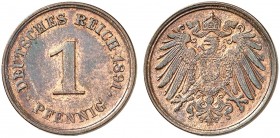 J. 10, EPA 2 
1 Pfennig 1891 D. vz - St