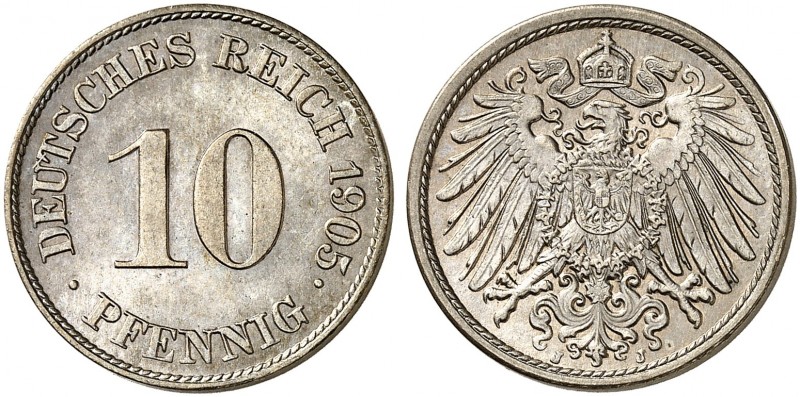 J. 13, EPA 28 
10 Pfennig 1905 J. St