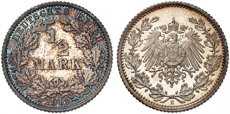 J. 16, EPA 47 
1/2 Mark 1915 E. R ! schöne Patina, PP