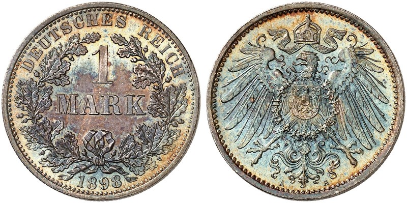 J. 17, EPA 56 
1 Mark 1898 A. schöne Patina, St