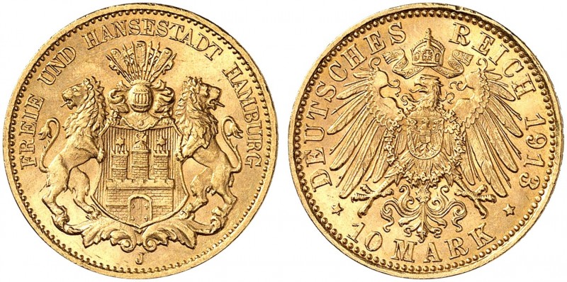 HAMBURG. J. 211, EPA 10/16 
10 Mark 1913. f. St