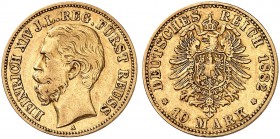 REUSS. Heinrich XIV., 1867-1913. J. 255, EPA 10/42 
10 Mark 1882. ss