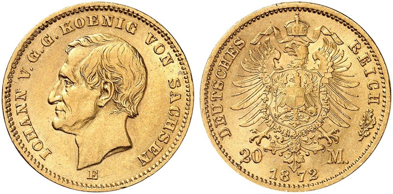 SACHSEN. J. 258, EPA 20/40 
20 Mark 1872. vz