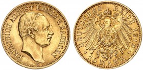 SACHSEN. Friedrich August III., 1904-1918. J. 267, EPA 10/47 
10 Mark 1912. vz