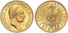 SACHSEN. J. 268, EPA 20/45 
20 Mark 1914. f. St