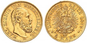 WÜRTTEMBERG. Karl, 1864-1891. J. 291, EPA 5/86 
Ein zweites Exemplar. vz