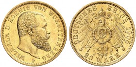 WÜRTTEMBERG. J. 294, EPA 10/54 
20 Mark 1905. vz
