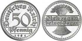 ERSATZ - UND INFLATIONSMÜNZEN 1919 - 1923. J. 301, EPA 48 
50 Pfennig 1921 E. PP