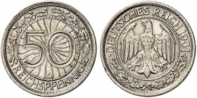 KURS - UND GEDENKMÜNZEN. J. 324, EPA 51 
50 Reichspfennig 1931 G. R ! ss