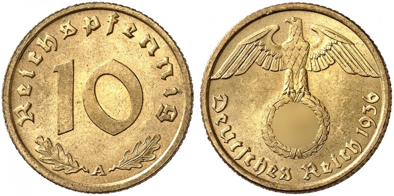 J. 364, EPA 34 
10 Reichspfennig 1936 A. St
