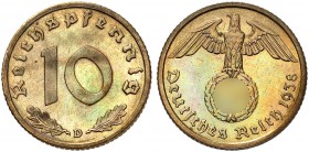 J. 364, EPA 34 
10 Reichspfennig 1938 D. winz. Kr., PP