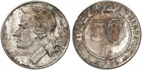 NOTMÜNZEN. Marbach. 
Silberabschlag von den Stempeln der 50 Pfennig 1921. Funck 316.3 vz - St