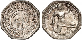 NOTMÜNZEN. Neuenbürg. 
Silberabschlag von den Stempeln der 20 Pfennig 1918. Funck 363.1 f. St