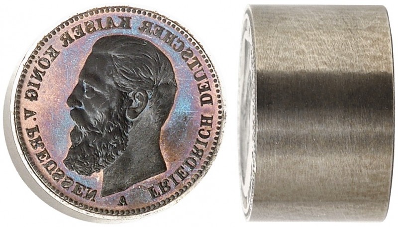 PREUSSEN. Friedrich III., 1888. 
Prägestempel der Bildseite für 20 Mark 1888. v...