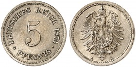 J. 3, EPA 17 
5 Pfennig 1874 B. f. St