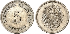 J. 3, EPA 17 
5 Pfennig 1875 C. f. St