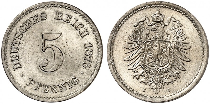 J. 3, EPA 17 
5 Pfennig 1875 J. f. St