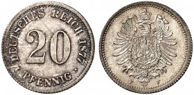 J. 5, EPA 40 
20 Pfennig 1877 F. RR ! f. St