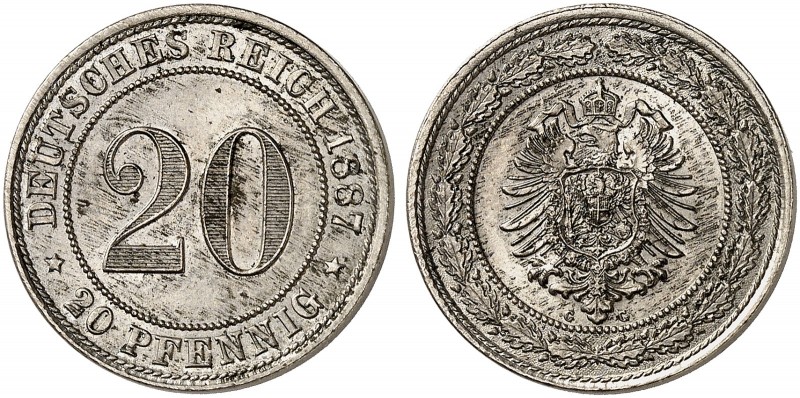 J. 6, EPA 41 
20 Pfennig 1887 G. f. St