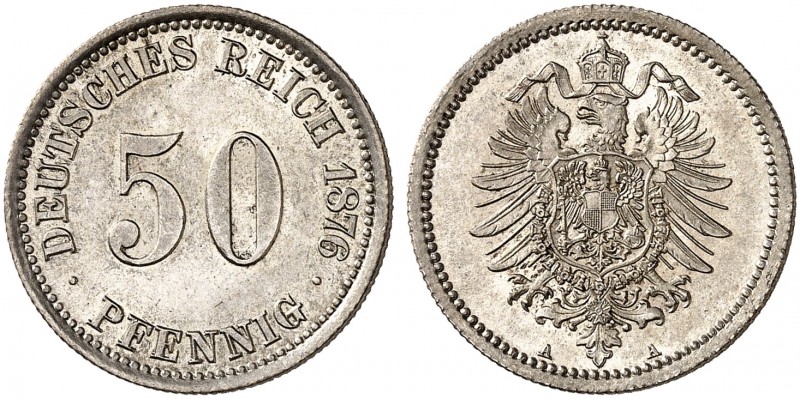 J. 7, EPA 44 
50 Pfennig 1876 A. f. St