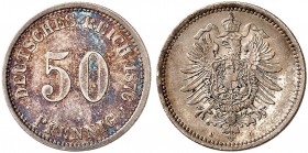 J. 7, EPA 44 
50 Pfennig 1876 J. schöne Patina, vz
