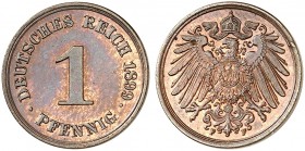 J. 10, EPA 2 
1 Pfennig 1899 F. schöne Kupferpatina, St