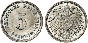 J. 12, EPA 18 
5 Pfennig 1893 D. f. St