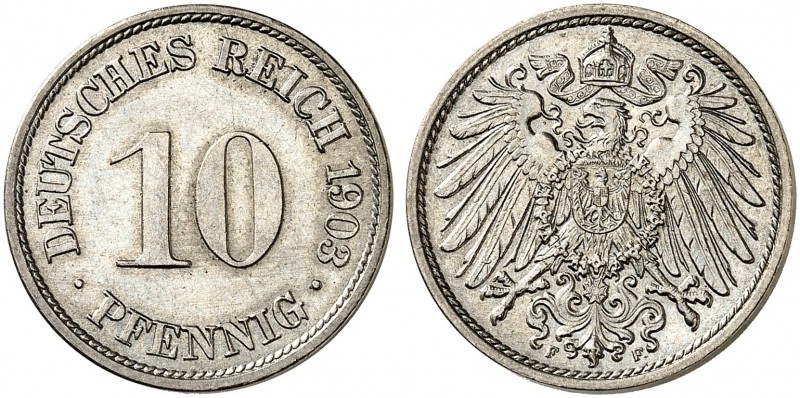 J. 13, EPA 28 
10 Pfennig 1903 F. f. St