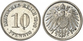 J. 13, EPA 28 
10 Pfennig 1909 D. winz. Kr., PP