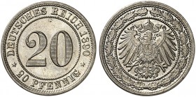 J. 14, EPA 42 
20 Pfennig 1890 D. St