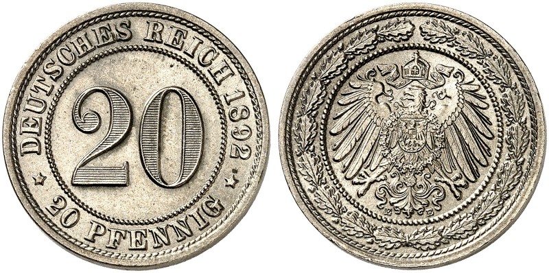 J. 14, EPA 42 
20 Pfennig 1892 E. f. St