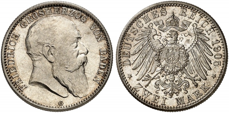 BADEN. Friedrich I., 1852-1907. J. 32, EPA 2/7 
2 Mark 1905. St