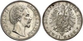 BAYERN. Ludwig II., 1864-1886. J. 41, EPA 2/11 
2 Mark 1876. vz - St