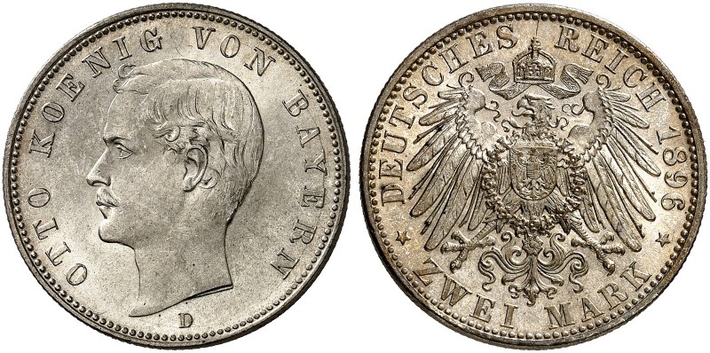 BAYERN. Otto II., 1886-1913. J. 45, EPA 2/13 
2 Mark 1896. f. St